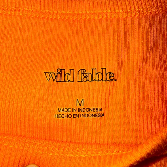 Wild Fable Vibrant Orange Ribbed Crop Tank Top - Picture 2 of 6